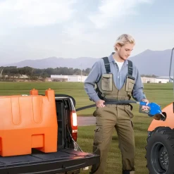 VEVOR 12V DEF Transfer Pump Kit, 8.5 GPM, Diaphragm Irrigation Self Priming Electric Water Pump, with 58 Gallon Tank, Automatic Nozzle, 13.12 ft Hose, 26.25 ft Lift, for Diesel Exhaust Fluid Urea