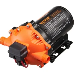 VEVOR 12V Diaphragm Pump, 5 GPM (18.93 L/min), 5-Chamber 12V DC Water Pump with Automatic Pressure Switch 40-100 PSI Adjustable, 1/2'' MNPT Port, for Agricultural Irrigation Construction Site Drainage