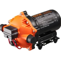 VEVOR 12V Diaphragm Pump, 5 GPM (18.93 L/min), 5-Chamber 12V DC Water Pump with Automatic Pressure Switch 40-100 PSI Adjustable, 1/2'' MNPT Port, for Agricultural Irrigation Construction Site Drainage