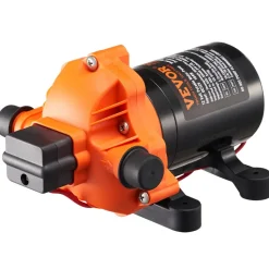 VEVOR 12V Diaphragm Pump, 3.5 GPM (13.25 L/min), 3-Chamber 12 Volt DC Water Pump with Automatic Pressure Switch 40-100 PSI Adjustable, 50 PSI, 1/2'' MNPT Port, for RV Yacht Food Truck Camper Marine