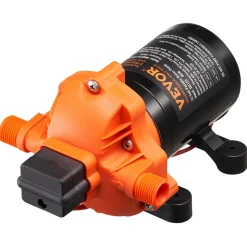 VEVOR 12V Diaphragm Pump, 3 GPM (11.36 L/min), 3-Chamber 12 Volt DC Water Pump with Automatic Pressure Switch 40-100 PSI Adjustable, 50 PSI, 1/2'' MNPT Port, for RV Yacht Food Truck Camper Marine
