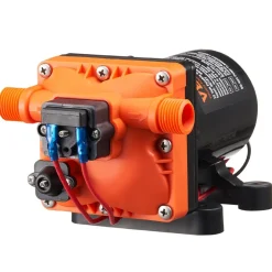 VEVOR 12V Diaphragm Pump, 3 GPM (11.36 L/min), 4-Chamber 12 Volt DC Water Pump with Automatic Pressure Switch 40-100 PSI Adjustable, 55 PSI, 1/2'' MNPT Port, for RV Yacht Food Truck Camper Marine