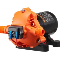VEVOR 12V Diaphragm Pump, 1.8 GPM (6.81 L/min), 3-Chamber 12 Volt DC Water Pump with Automatic Pressure Switch 40-100 PSI Adjustable, 60 PSI, 1/2'' MNPT Port, for RV Yacht Food Truck Camper Marine