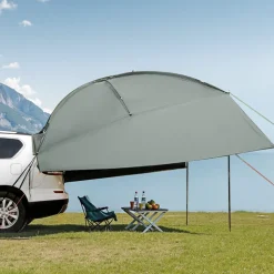 VEVOR Vehicle Awning, Large 10' x 7' Shade Coverage Car Side Awning, PU2000mm UV50+ Car Awning with Extended Side Canopies and Portable Storage Bag, Suitable for Truck, SUV, Van, Campers