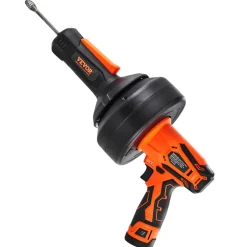 VEVOR 12V Electric Drain Auger, 25FT Cordless Plumbing Snake Auto Feed, Pipeline Snake Drain Clog Remover with Power Drill for 3/4