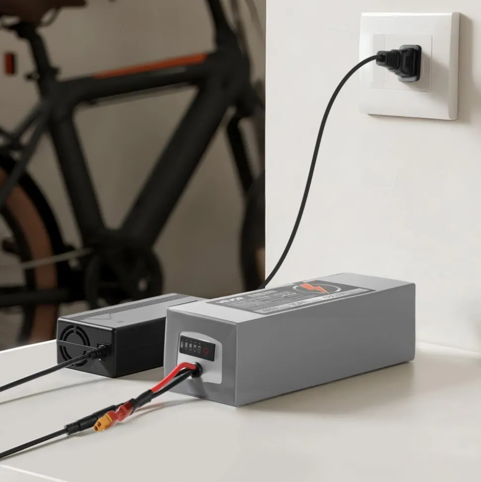 VEVOR 48V Electric Scooter Battery, 10Ah, Ebike Lithium Battery Pack with 30A BMS, Charger, T-Plug Expansion Cable, 500+ Cycles, Compatible with 2400W Motors, for Electric Bikes Bicycles, Scooters