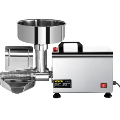 VEVOR 110V Electric Tomato Strainer 370W Commercial Grade Tomato Milling Machine Stainless Steel Tomato Press and Strainer 90-160 Kg/H Pure Copper Motor Food Strainer and Sauce Maker