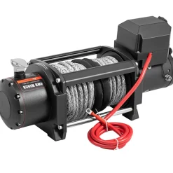 VEVOR 12V Electric Winch 17500 lbs Synthetic Rope 9.5 mm x 26 m Wireless ATV Winch