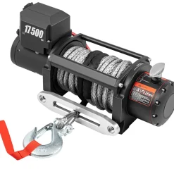 VEVOR 12V Electric Winch 17500 lbs Synthetic Rope 9.5 mm x 26 m Wireless ATV Winch
