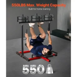 VEVOR Vertical Leg Press Machine, Lower Body Special Home Gym Machine, Carbon Steel Leg Press Exercise Training Equipment, Adjustable Leg Strength Workout for High-Intensity Presses, 550 lbs Capacity