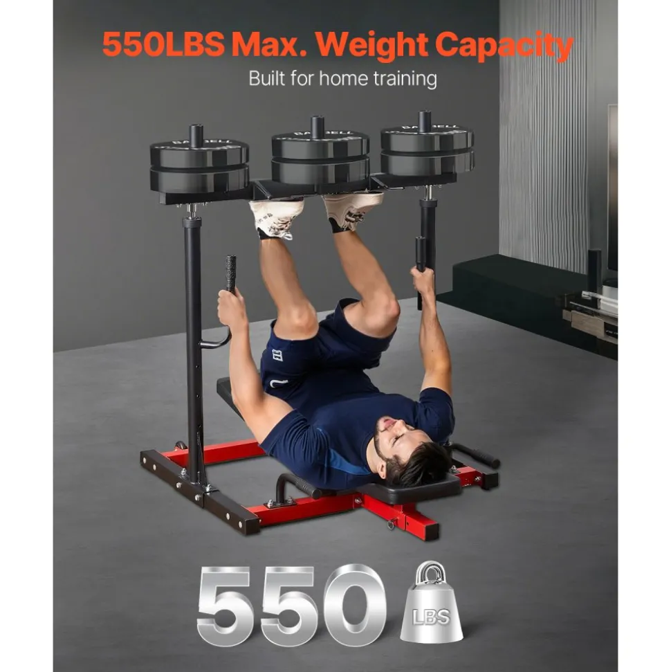 VEVOR Vertical Leg Press Machine, Lower Body Special Home Gym Machine, Carbon Steel Leg Press Exercise Training Equipment, Adjustable Leg Strength Workout for High-Intensity Presses, 550 lbs Capacity