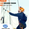 VEVOR Vertical Lifeline Assembly, 0.55'' x 100' Fall Protection Rope with 30 KN Breaking Tension, Polyester Roofing Rope with Steel Snap Hooks, Rope Grab, and Shock Absorber, ANSI Compliant