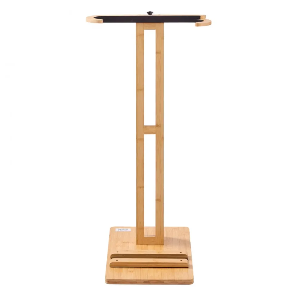 VEVOR Vertical Surfboard Stand, Wooden Surfboard Rack for Storage and Display, Adjustable & Freestanding Board Stand Organizer with Padding, for Wakeboards, Snowboards, Kiteboards, Shortboard, Skis