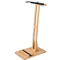 VEVOR Vertical Surfboard Stand, Wooden Surfboard Rack for Storage and Display, Adjustable & Freestanding Board Stand Organizer with Padding, for Wakeboards, Snowboards, Kiteboards, Shortboard, Skis