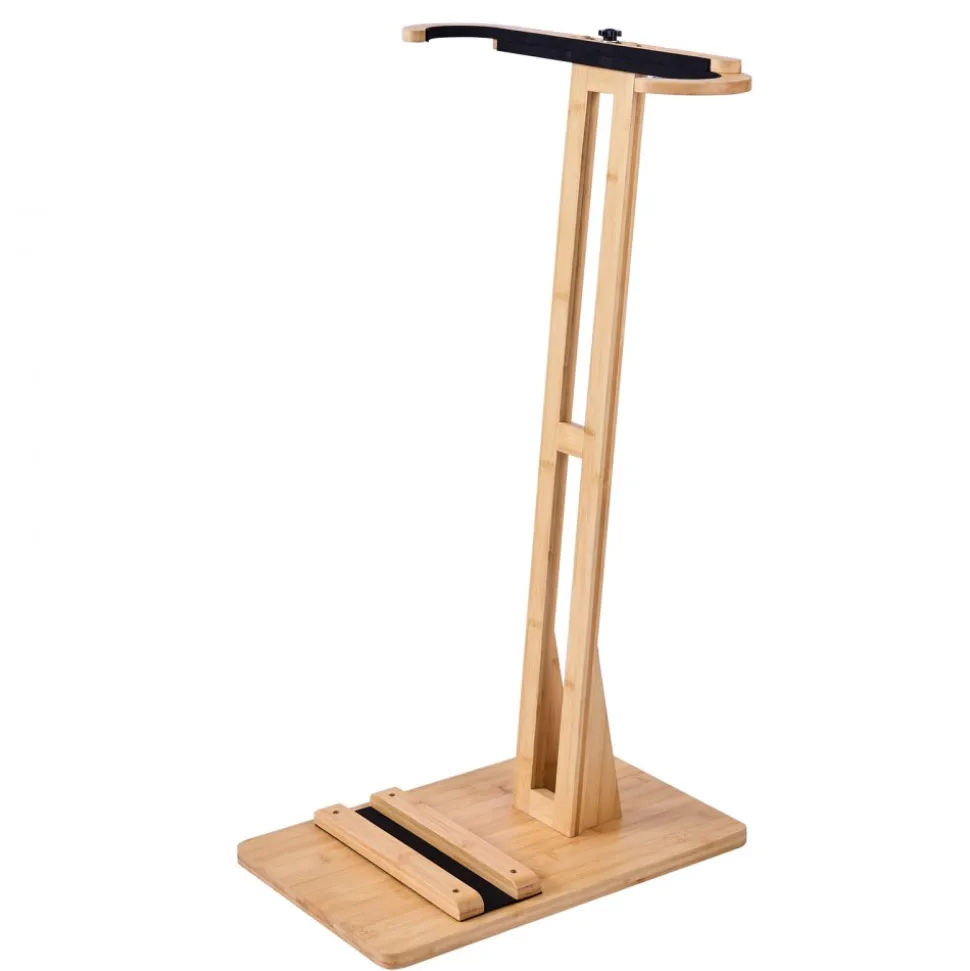 VEVOR Vertical Surfboard Stand, Wooden Surfboard Rack for Storage and Display, Adjustable & Freestanding Board Stand Organizer with Padding, for Wakeboards, Snowboards, Kiteboards, Shortboard, Skis
