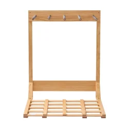 VEVOR Vertical Surfboard Stand, 4 Tiers Wooden Surfboard Rack for Storage and Display, Freestanding Board Stand Organizer, Surf Board Holder for Wakeboards, Snowboards, Kiteboards, Shortboard, Skis