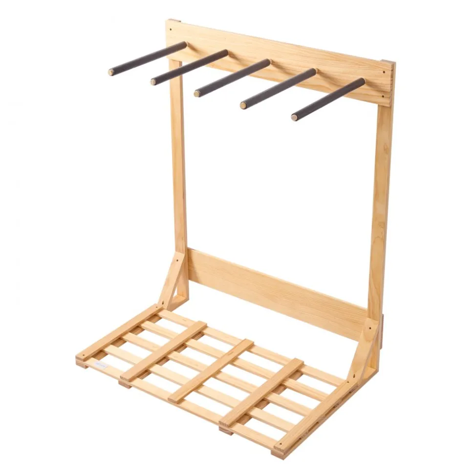 VEVOR Vertical Surfboard Stand, 4 Tiers Wooden Surfboard Rack for Storage and Display, Freestanding Board Stand Organizer, Surf Board Holder for Wakeboards, Snowboards, Kiteboards, Shortboard, Skis