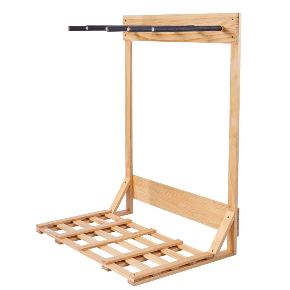 VEVOR Vertical Surfboard Stand, 4 Tiers Wooden Surfboard Rack for Storage and Display, Freestanding Board Stand Organizer, Surf Board Holder for Wakeboards, Snowboards, Kiteboards, Shortboard, Skis