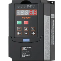 VEVOR VFD 2HP, 1.5KW, 7.5A, 1 or 3 Phase 220V Input to 3 Phase 220V Output Variable Frequency Drive, 40-60Hz Input, 0-400Hz Output VFD for Spindle Motor CNC Speed Control