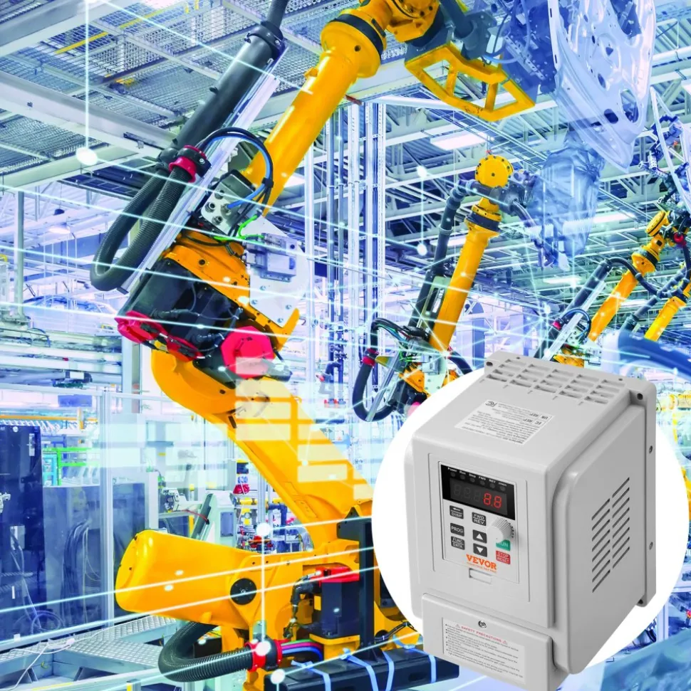 VEVOR VFD 5HP, 4KW, 18A, 1 Phase 220V-240V Input to 3 Phase 220V-240V Output Variable Frequency Drive, 0-400Hz VFD for AC Motor Speed Control