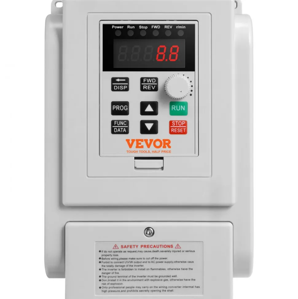 VEVOR VFD 5HP, 4KW, 18A, 1 Phase 220V-240V Input to 3 Phase 220V-240V Output Variable Frequency Drive, 0-400Hz VFD for AC Motor Speed Control