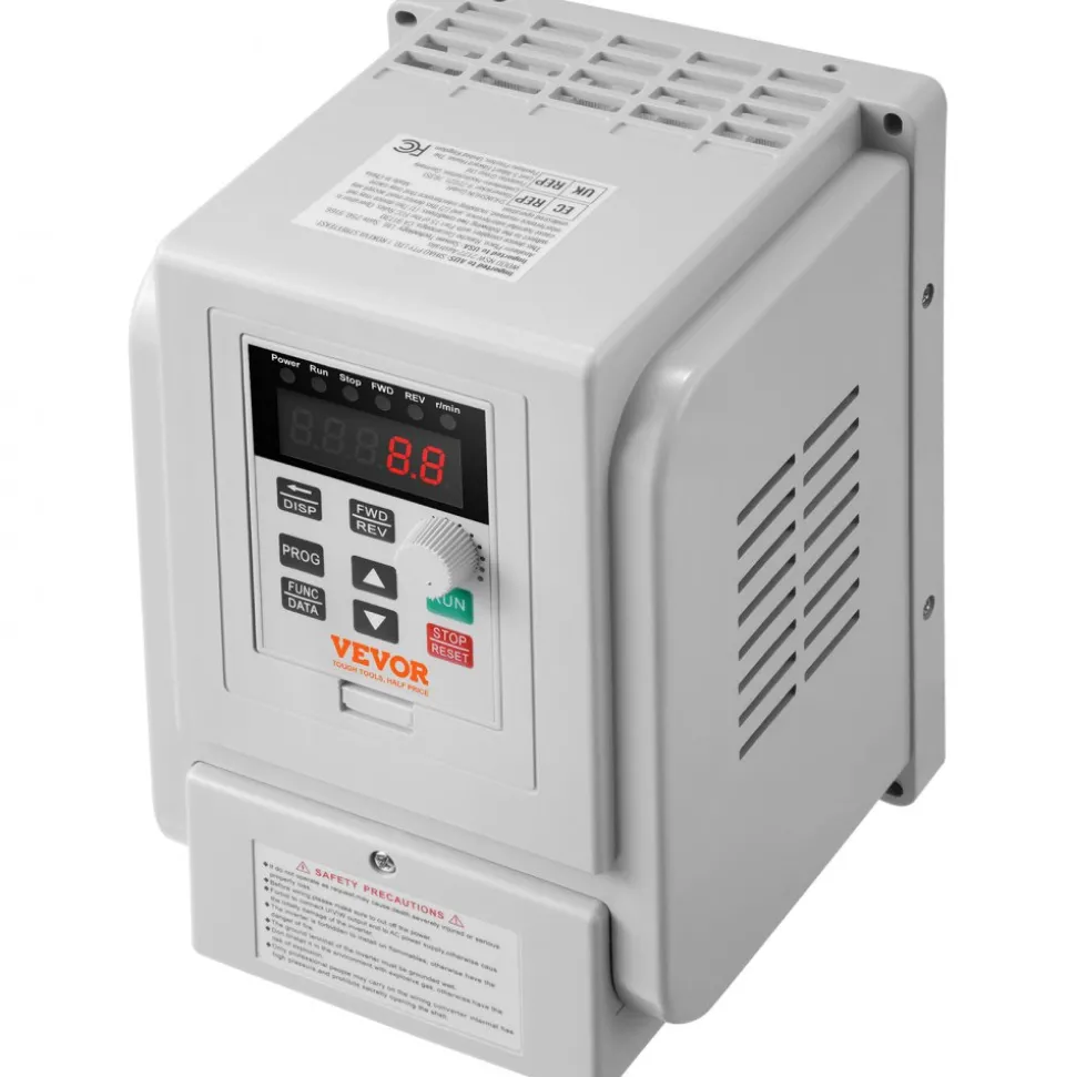 VEVOR VFD 5HP, 4KW, 18A, 1 Phase 220V-240V Input to 3 Phase 220V-240V Output Variable Frequency Drive, 0-400Hz VFD for AC Motor Speed Control