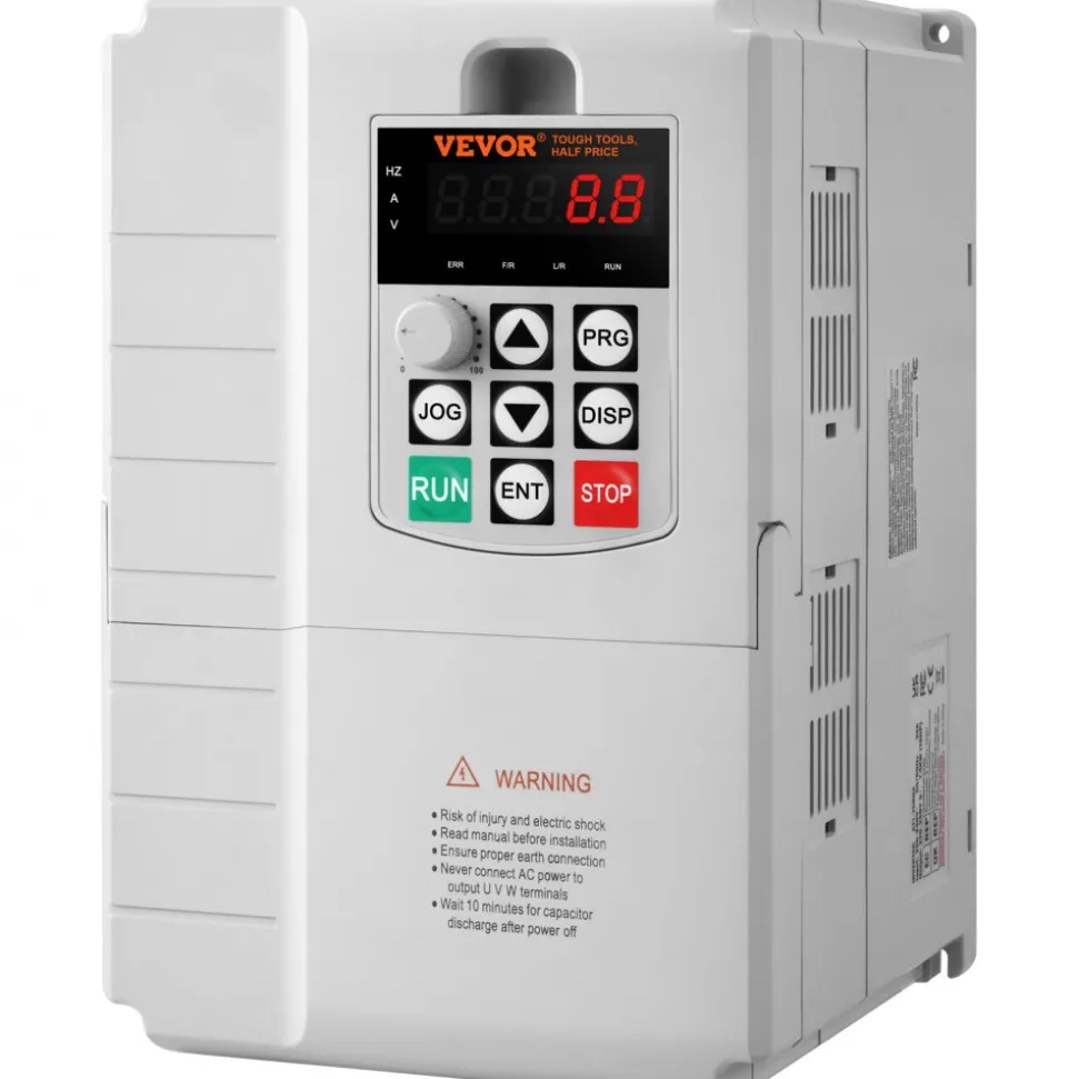 VEVOR VFD 7.5KW, 34A, 10HP Variable Frequency Drive for 3-Phase Motor Speed Control