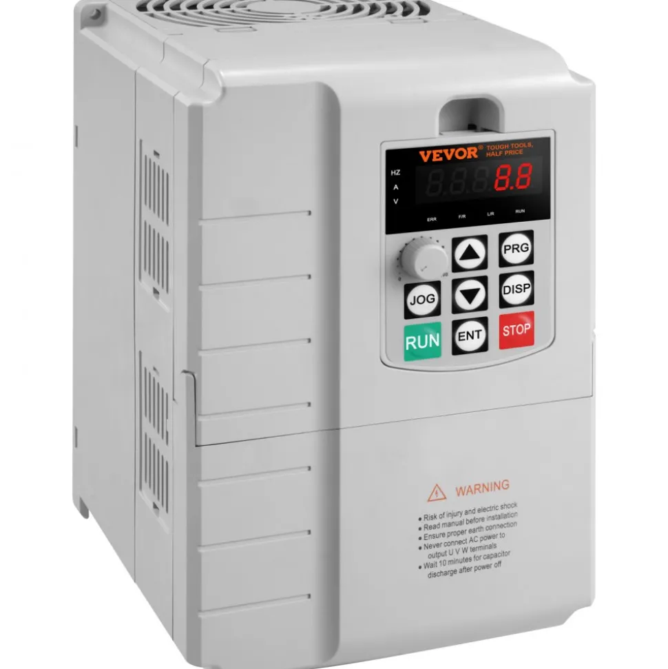 VEVOR VFD 7.5KW, 34A, 10HP Variable Frequency Drive for 3-Phase Motor Speed Control