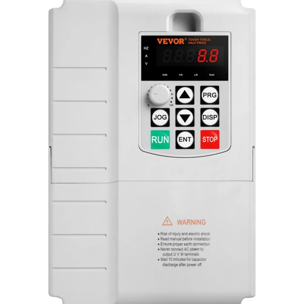 VEVOR VFD 7.5KW, 34A, 10HP Variable Frequency Drive for 3-Phase Motor Speed Control