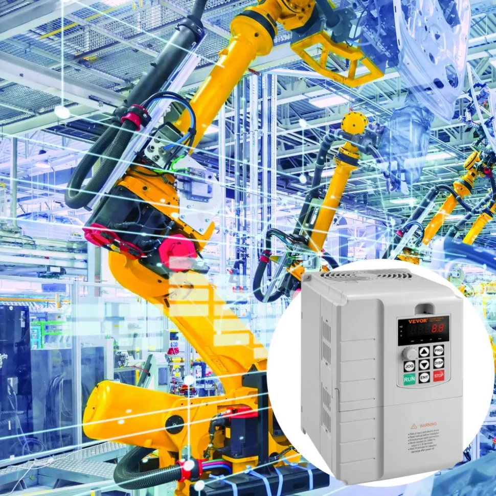 VEVOR VFD 7.5KW, 34A, 10HP Variable Frequency Drive for 3-Phase Motor Speed Control