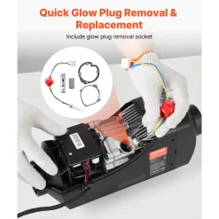 VEVOR 8V Glow Plug Repair Kit, Parking Diesel Heater Glow Ignition Plug Kit with Atomization Mesh, Compatible with 2KW 5KW 8KW Diesel Air Heater Models, Diesels Heaters Accessories for Car Truck Boat