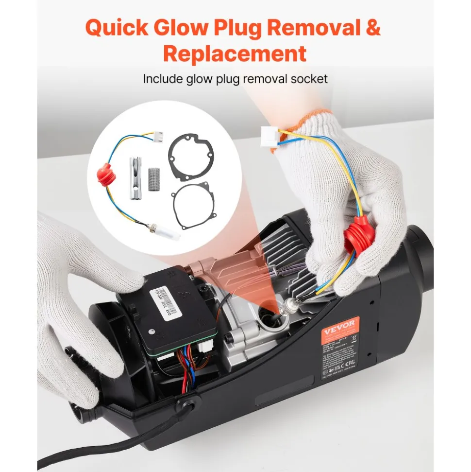 VEVOR 8V Glow Plug Repair Kit, Parking Diesel Heater Glow Ignition Plug Kit with Atomization Mesh, Compatible with 2KW 5KW 8KW Diesel Air Heater Models, Diesels Heaters Accessories for Car Truck Boat