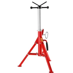 VEVOR V Head Pipe Stand 1/8-12 inch Capacity, 24-42 inch Adjustable Height, 2500 lbs Load Capacity Pipe Stands, Portable Folding Support Stands for Piping Applications