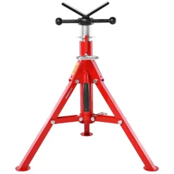 VEVOR V Head Pipe Stand 1/8-12 inch Capacity, 24-42 inch Adjustable Height, 2500 lbs Load Capacity Pipe Stands, Portable Folding Support Stands for Piping Applications