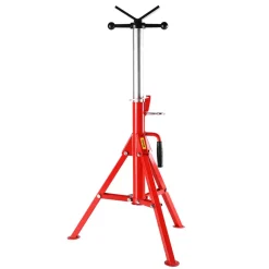 VEVOR V Head Pipe Stand 1/8-12 inch Capacity, Adjustable Height 28-52 inch, Pipe Stands 2500 lbs Load Capacity, Portable Folding Pipe Stands, Carbon Steel Body More Durable