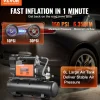 VEVOR 12V Heavy Duty Air Compressor with 6L Tank Kit, 6.35 CFM Portable Tire Inflator, 150PSI Offroad Air Compressor with Digital Pressure Gauge Tire Inflator for Trucks Car SUV 4 x 4 Vehicle RV