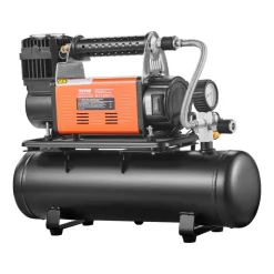 VEVOR 12V Heavy Duty Air Compressor with 6L Tank Kit, 6.35 CFM Portable Tire Inflator, 150PSI Offroad Air Compressor with Digital Pressure Gauge Tire Inflator for Trucks Car SUV 4 x 4 Vehicle RV