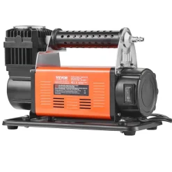 VEVOR 12V Heavy Duty Air Compressor - with Digital Pressure Gauge Tire Inflator Kit, 7.06 CFM Portable Tire Inflator, 150PSI Offroad Air Pump with Adapters for Trucks Car SUV 4 x 4 Vehicle RV