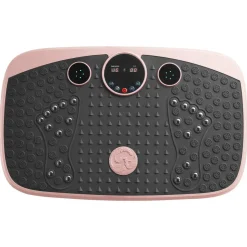 VEVOR Vibration Plate Exercise Machine, Whole Body Shaker with Magnetic Acupoints for Lymphatic Drainage and Weight Loss, Home Workout Gym Fitness Equipment with 2 Resistance Bands for Women Men, Pink