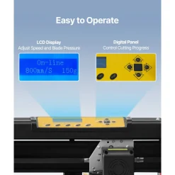 VEVOR Vinyl Cutter, 34Inch Bundle, Vinyl Cutter Machine, Manual Vinyl Printer, LCD Display Plotter Cutter Sign Cutting with Signmaster Software for Design and Cut, with Supplies, Tools