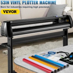 VEVOR Vinyl Cutter, 53inch Vinyl Cutter Plotter with Stand, Adjustable Speed Force for Sign Making Vinyl Plotter, SignMaster Software Vinyl Tape Tools Vinyl Printer Available with COM/USB/Bluetooth