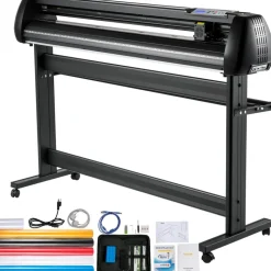 VEVOR Vinyl Cutter, 53inch Vinyl Cutter Plotter with Stand, Adjustable Speed Force for Sign Making Vinyl Plotter, SignMaster Software Vinyl Tape Tools Vinyl Printer Available with COM/USB/Bluetooth