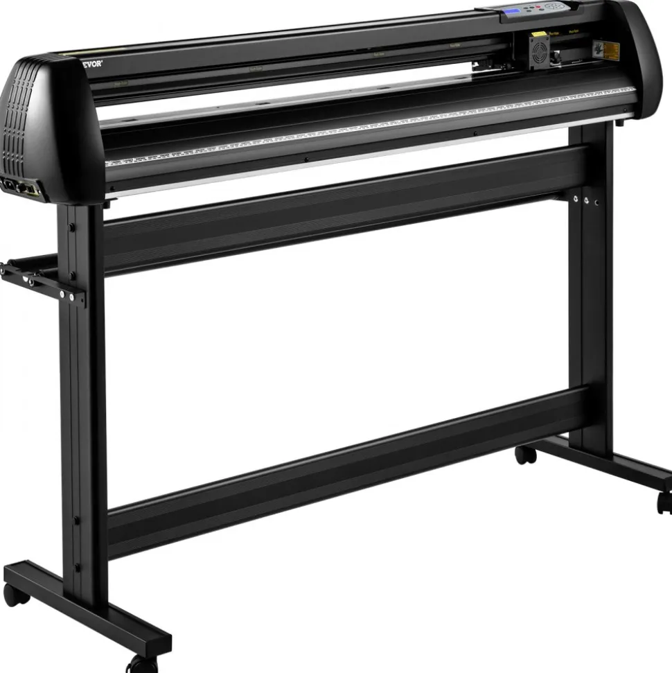 VEVOR Vinyl Cutter, 53inch Vinyl Cutter Plotter with Stand, Adjustable Speed Force for Sign Making Vinyl Plotter, SignMaster Software Vinyl Tape Tools Vinyl Printer Available with COM/USB/Bluetooth