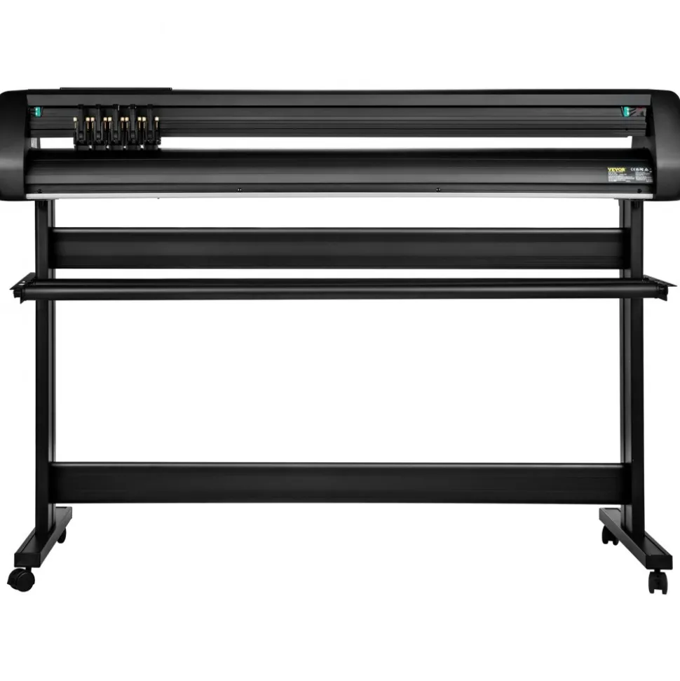 VEVOR Vinyl Cutter, 53inch Vinyl Cutter Plotter with Stand, Adjustable Speed Force for Sign Making Vinyl Plotter, SignMaster Software Vinyl Tape Tools Vinyl Printer Available with COM/USB/Bluetooth