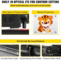 VEVOR Vinyl Cutter 53 Inch Vinyl Cutter Machine Semi-Automatic DIY Vinyl Printer Cutter Machine Manual Positioning Sign Cutting with Floor Stand Signmaster Software