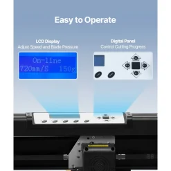 VEVOR Vinyl Cutter Machine, 28inch Vinyl Plotter, LCD Display Plotter Cutter, Adjustable Double-Spring Pinch Rollers Sign Cutting Plotter, Plotter with Signmaster Software for Design and Cut
