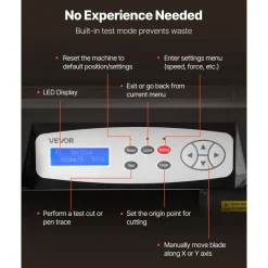 VEVOR Vinyl Cutter Machine, 34 inch Max Feed Width, Dual Blades, Adjustable Force and Speed, LED Display, Vinyl Plotter Cutter Printer with Signmaster Software for Compatible with Windows and macOS