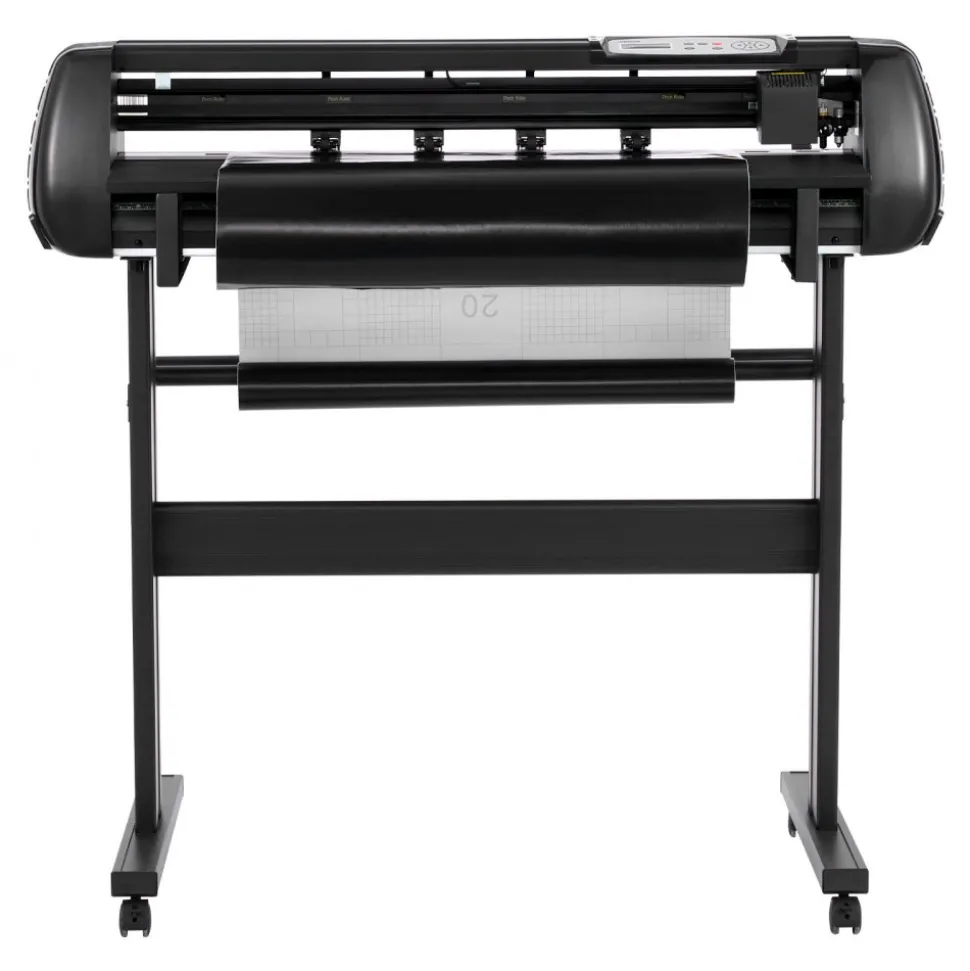 VEVOR Vinyl Cutter Machine, 34 inch Max Feed Width, Dual Blades, Adjustable Force and Speed, LED Display, Vinyl Plotter Cutter Printer with Signmaster Software for Compatible with Windows and macOS