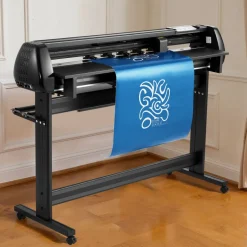 VEVOR Vinyl Cutter Machine, 53 inch Max Feed Width, Dual Blades, Adjustable Force and Speed, LED Display, Vinyl Plotter Cutter Printer Bundle with Sticker Sheets, Transfer Film, Signmaster Software