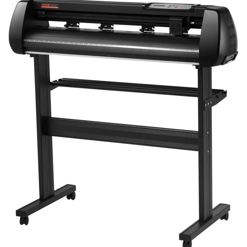 VEVOR Vinyl Cutter Machine, 34in Offline Bluetooth Cutting Plotter Machine, 400in/10m Steel Roller Shaft Adjustable Speed Force, SignMaster Software Tool DIY Craft Kit for Sign Making Windows & Mobile